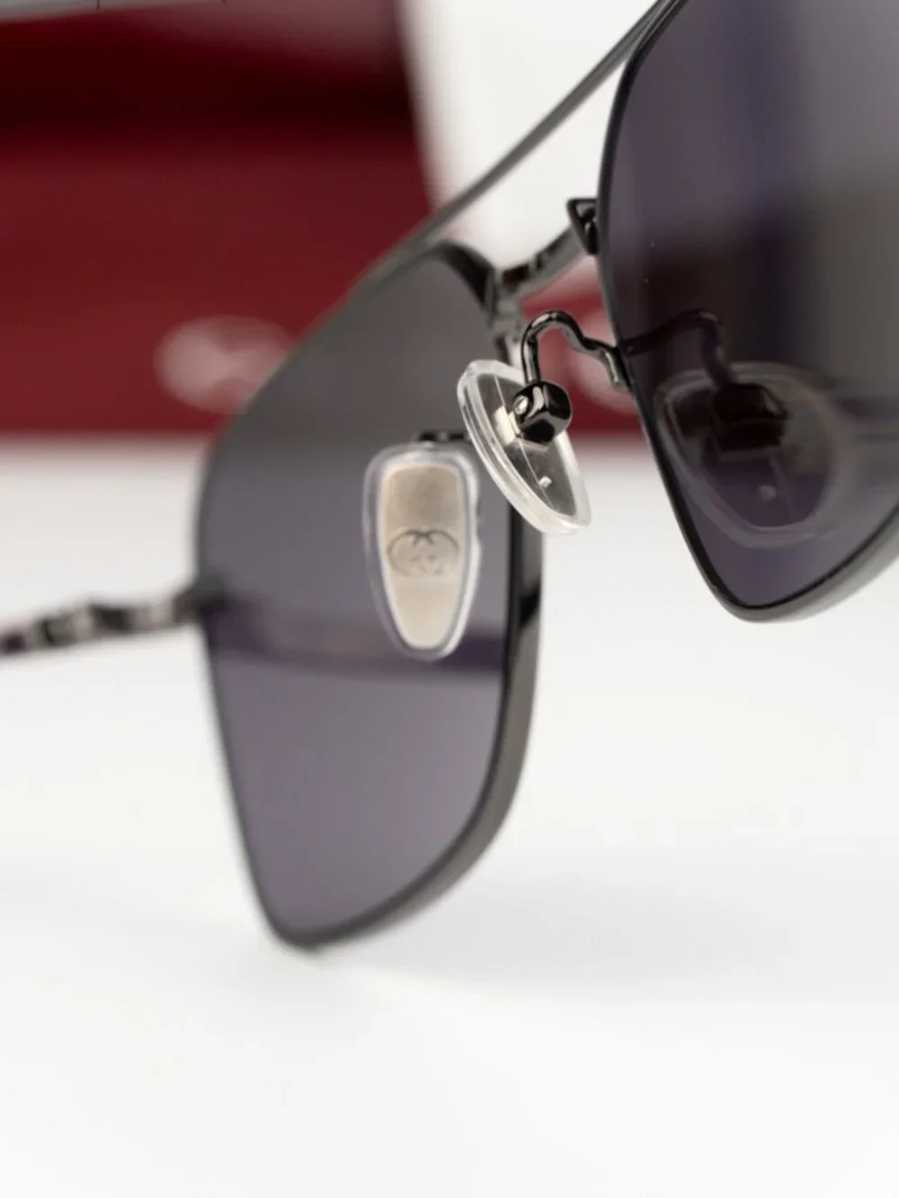 Gucci Men Sunglasses Ruthenium Violet Rectangular GG1957SA 003 NEW AUTHENTIC